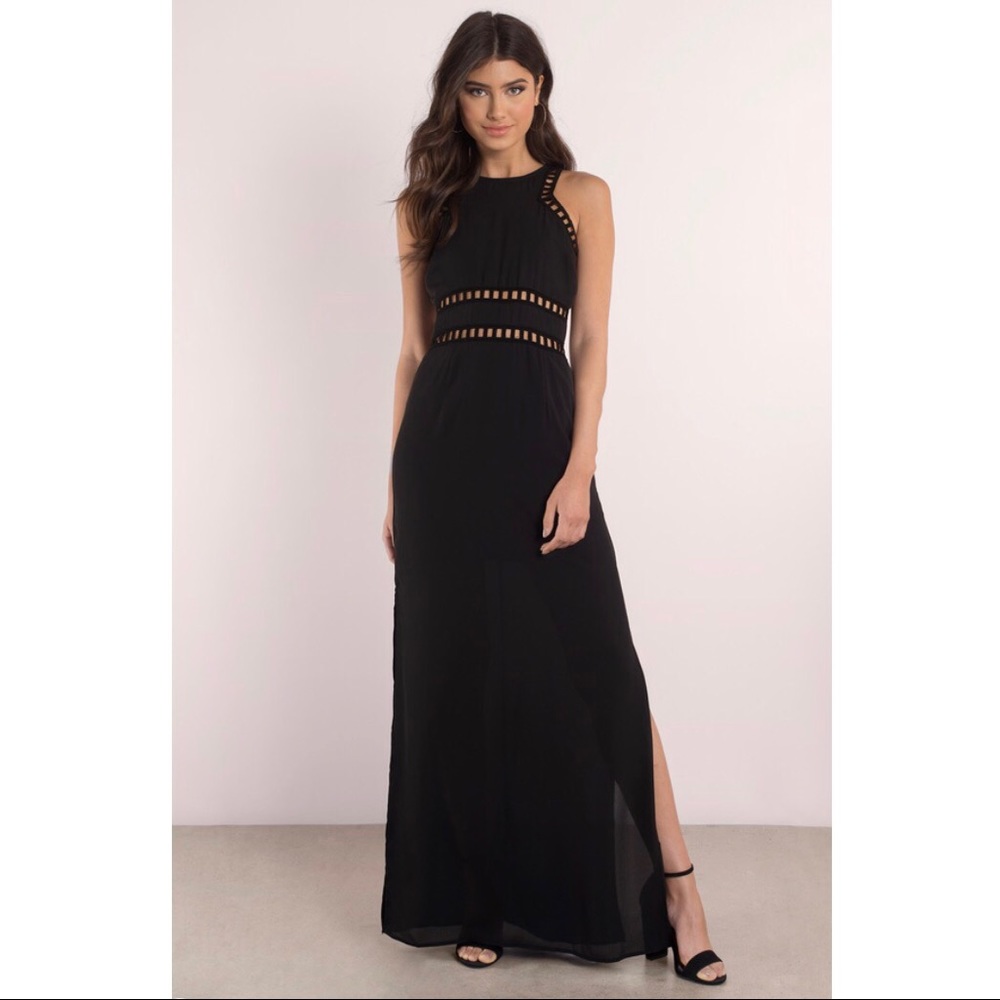 TOBI MARGOT BLACK MAXI DRESS